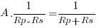 A.{1}/{Rp-Rs} = {1}/{Rp+Rs}