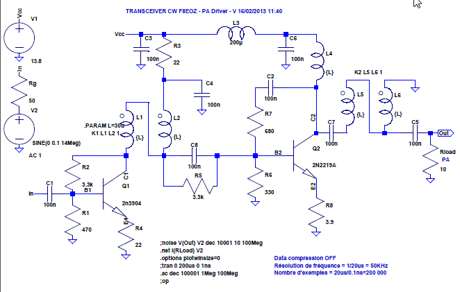 Figure 15: PA Driver - Mesure de la résistance d'entrée