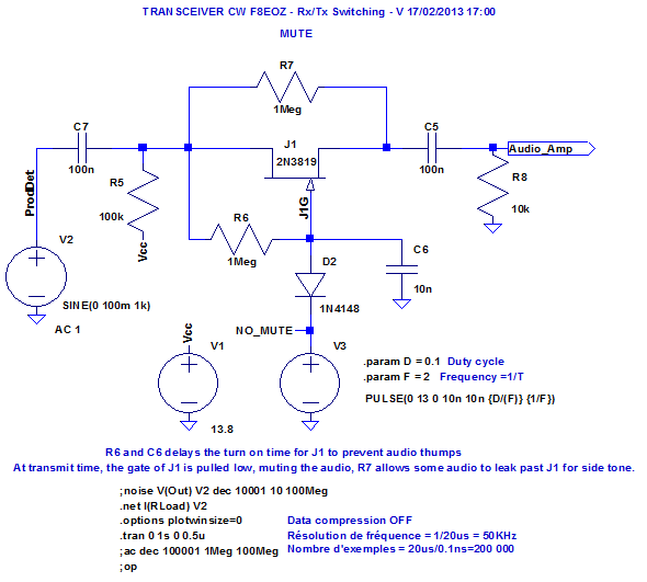Figure 15: Bloc MUTE - Simulation LTspice en régime variable