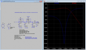 Figure 29 - Filtre passe-bas: simulation LTSPICE
