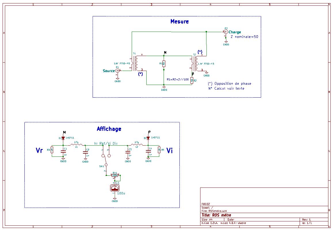Fichiers KiCAD - ROS-mètre